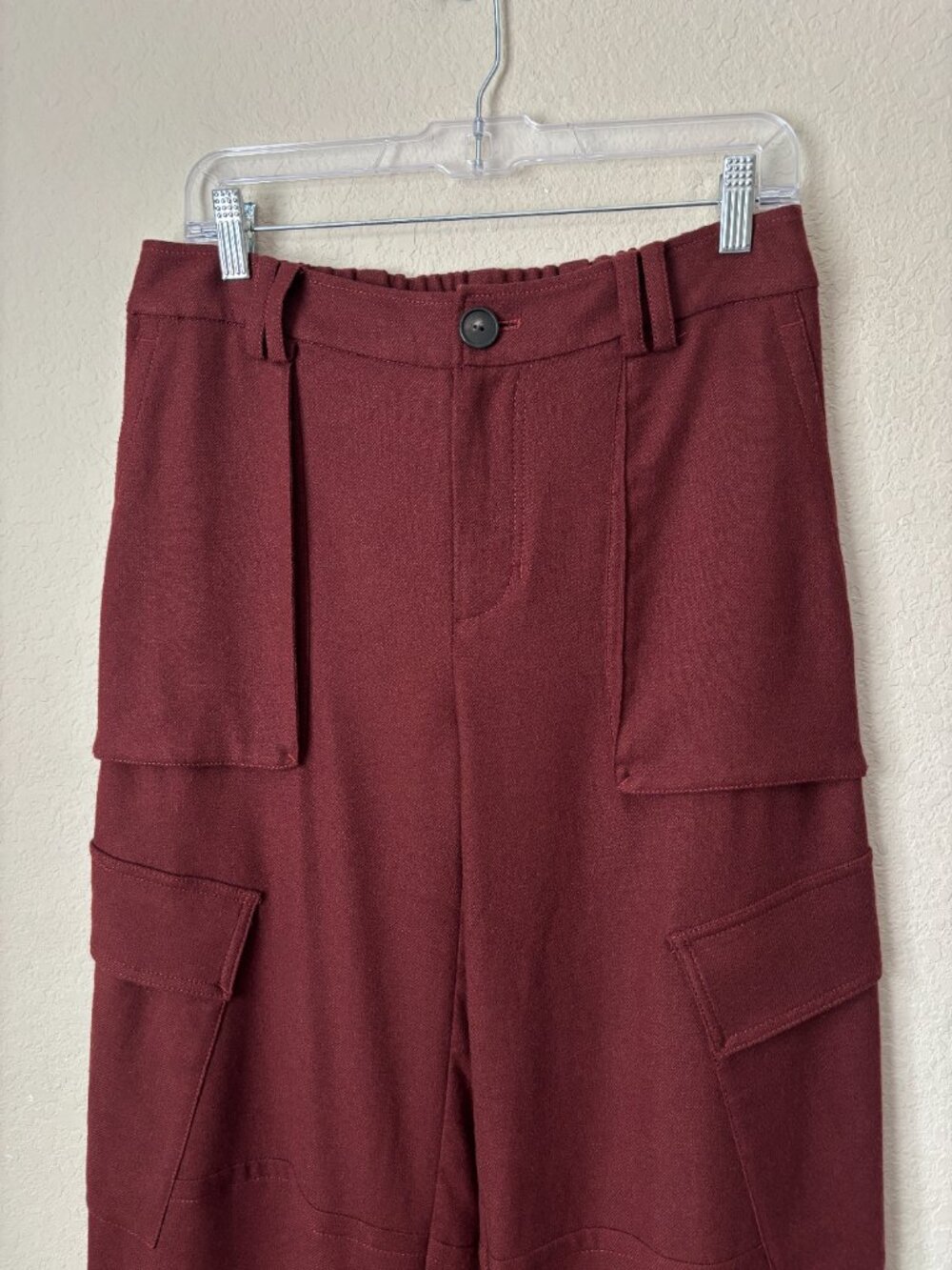 Vince Raver Flannel Wool Blend Cargo Pants in Dark Cinnamon Stick - Picture 6 of 14